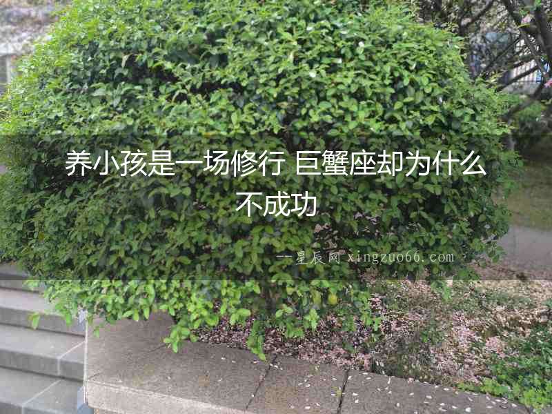 養小孩是一場修行 巨蟹座卻為什么不成功