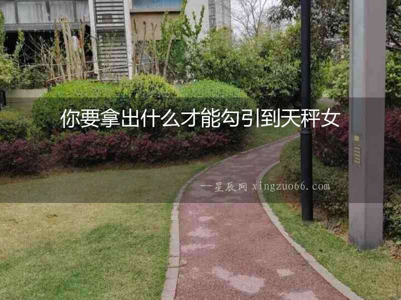 你要拿出什么才能勾引到天秤女