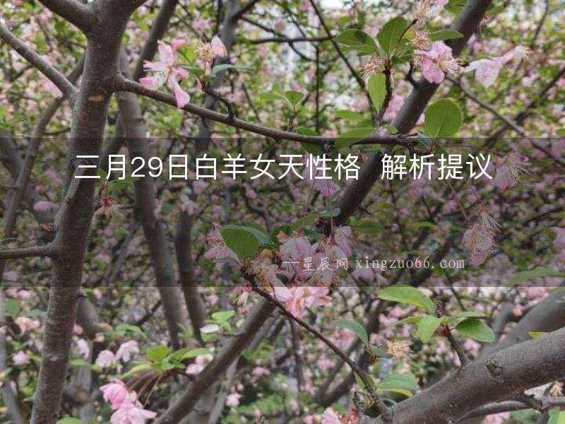 三月29日白羊女天性格  解析提議