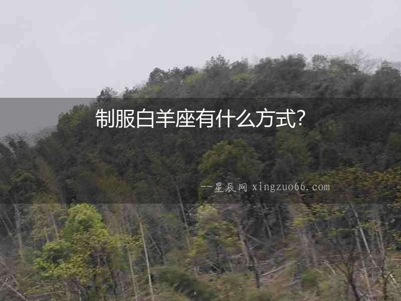 制服白羊座有什么方式？