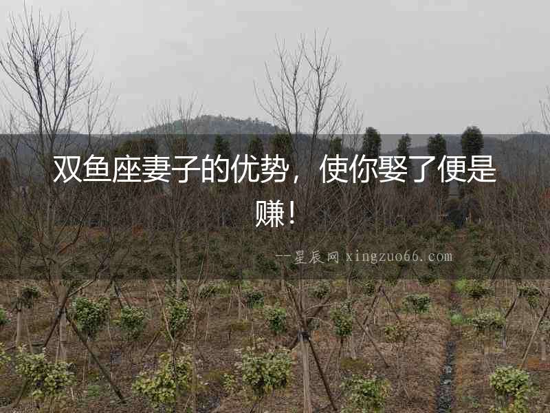 雙魚座妻子的優(yōu)勢，使你娶了便是賺！