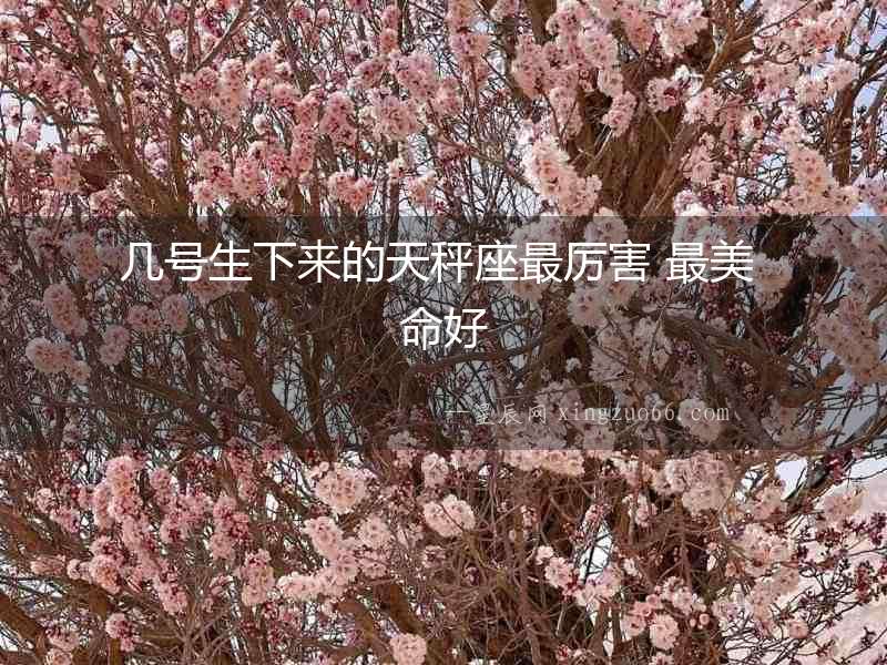 幾號生下來的天秤座最厲害 最美 命好