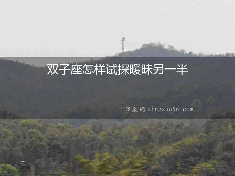 雙子座怎樣試探曖昧另一半
