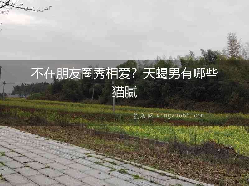 不在朋友圈秀相愛？天蝎男有哪些貓膩