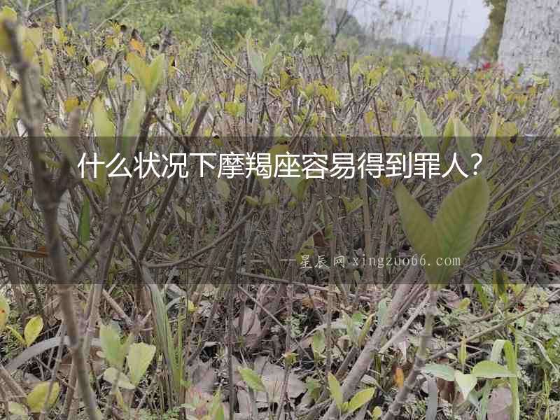 什么狀況下摩羯座容易得到罪人？