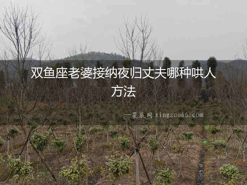 雙魚座老婆接納夜歸丈夫哪種哄人方法