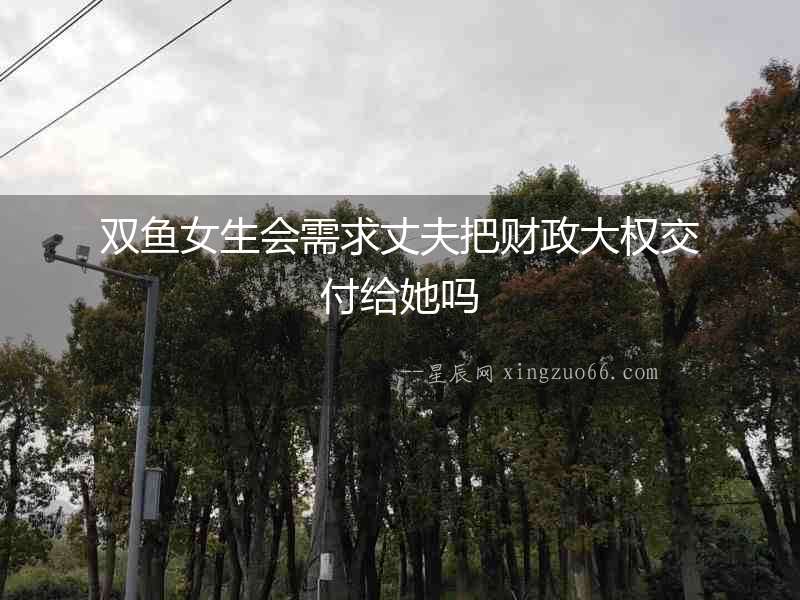 雙魚女生會需求丈夫把財政大權交付給她嗎