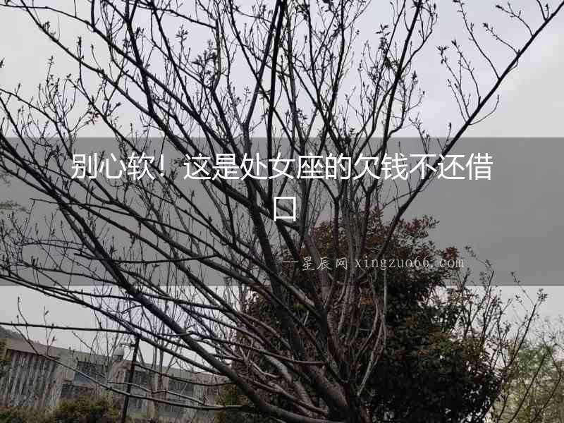別心軟！這是處女座的欠錢不還借口