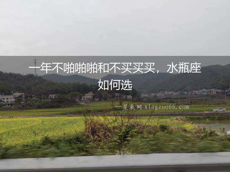 一年不啪啪啪和不買買買，水瓶座如何選