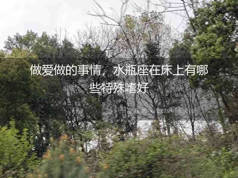 做愛做的事情，水瓶座在床上有哪些特殊嗜好