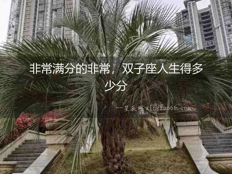 非常滿分的非常，雙子座人生得多少分