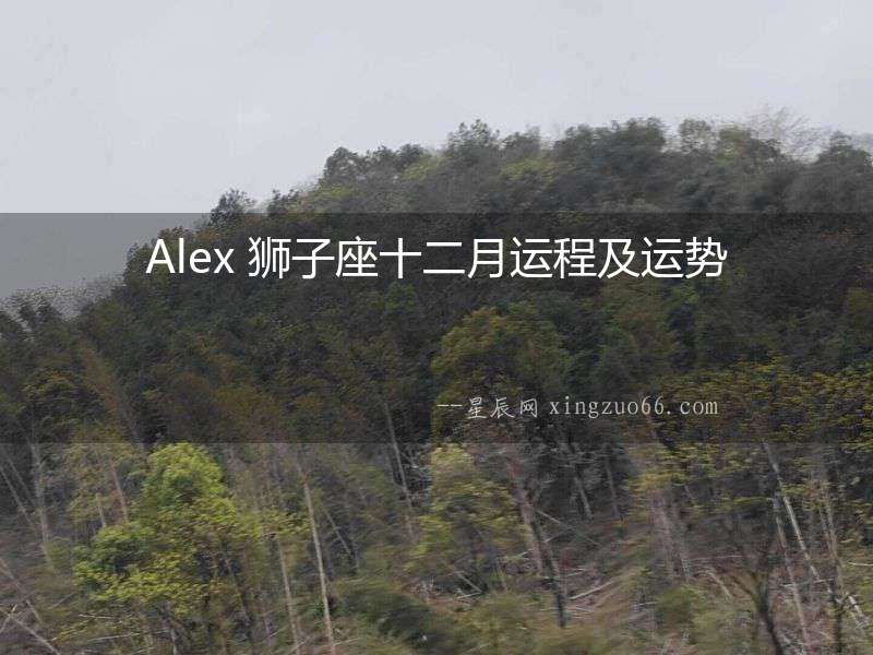 Alex 獅子座十二月運程及運勢
