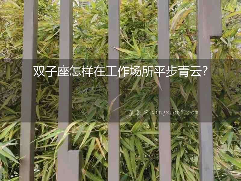 雙子座怎樣在工作場所平步青云？