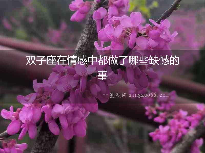 雙子座在情感中都做了哪些缺憾的事