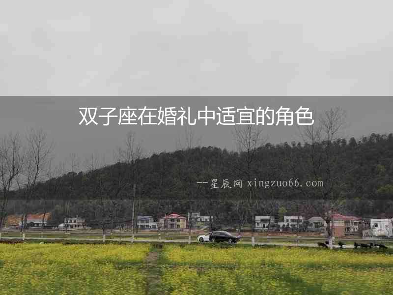 雙子座在婚禮中適宜的角色