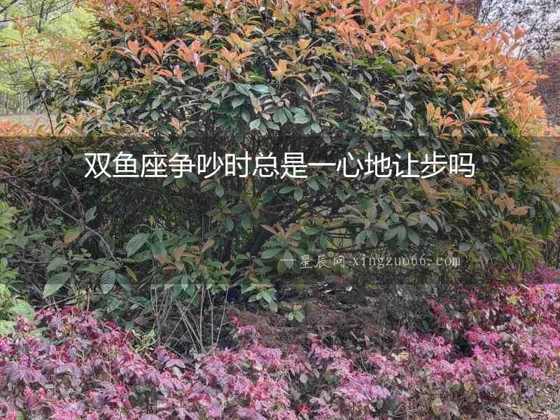 雙魚座爭吵時總是一心地讓步嗎