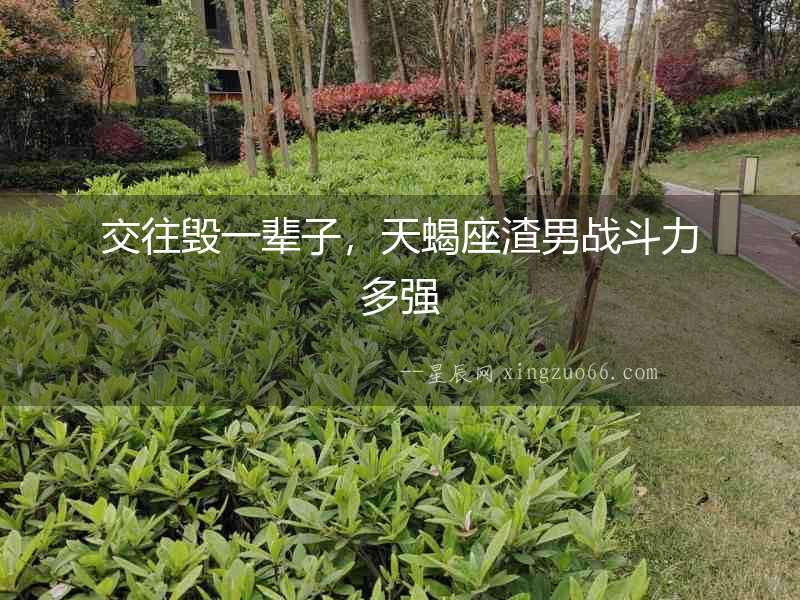 交往毀一輩子，天蝎座渣男戰斗力多強