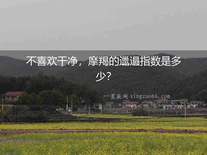不喜歡干凈，摩羯的邋遢指數(shù)是多少？