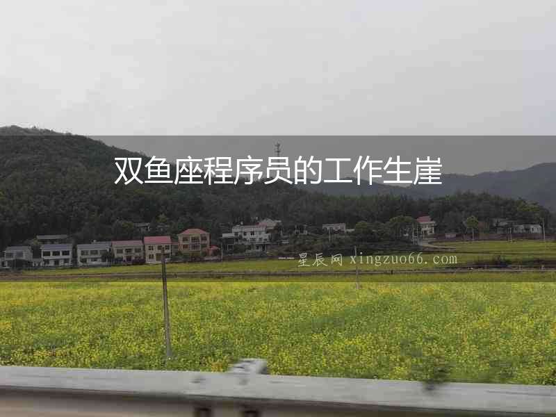 雙魚座程序員的工作生崖