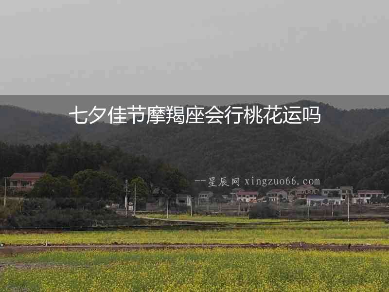 七夕佳節摩羯座會行桃花運嗎