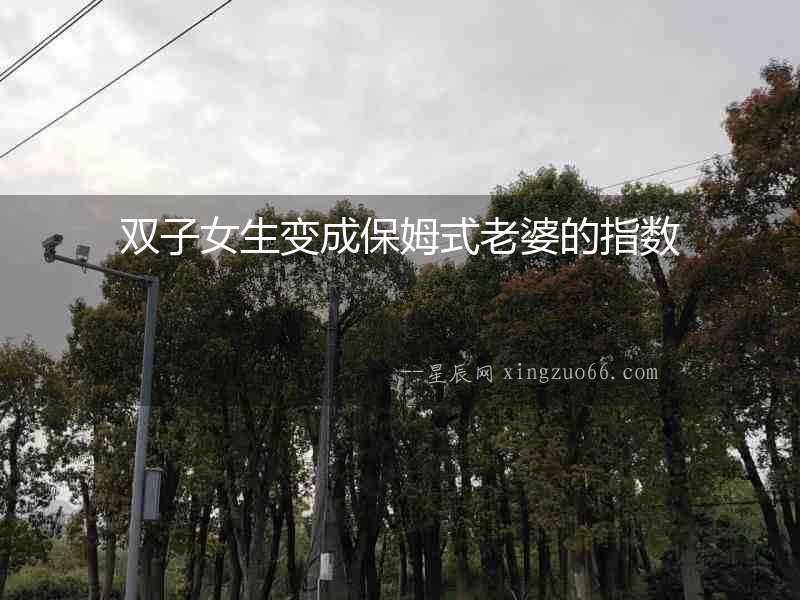 雙子女生變成保姆式老婆的指數(shù)