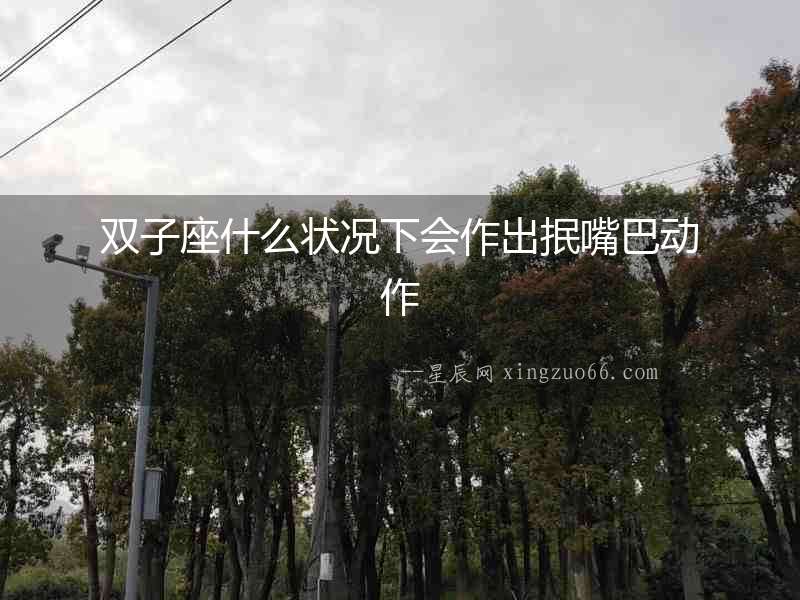 雙子座什么狀況下會作出抿嘴巴動作