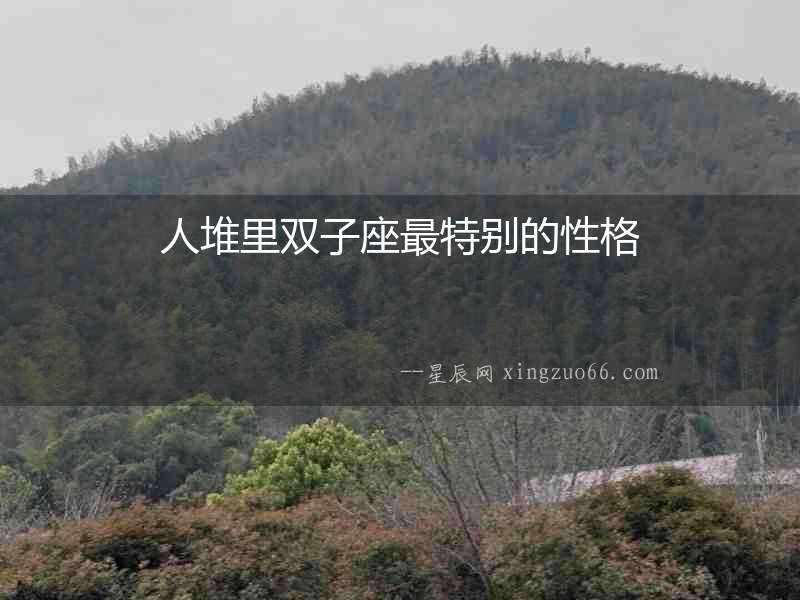 人堆里雙子座最特別的性格