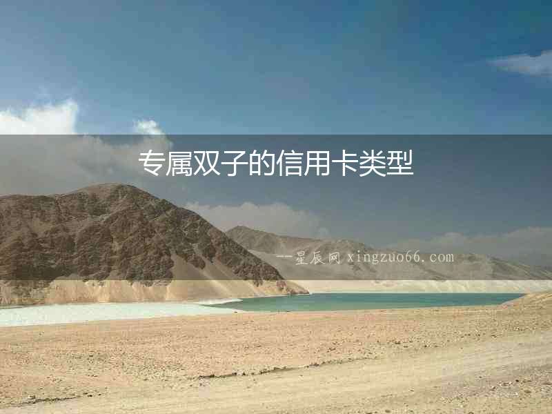 專屬雙子的信用卡類型