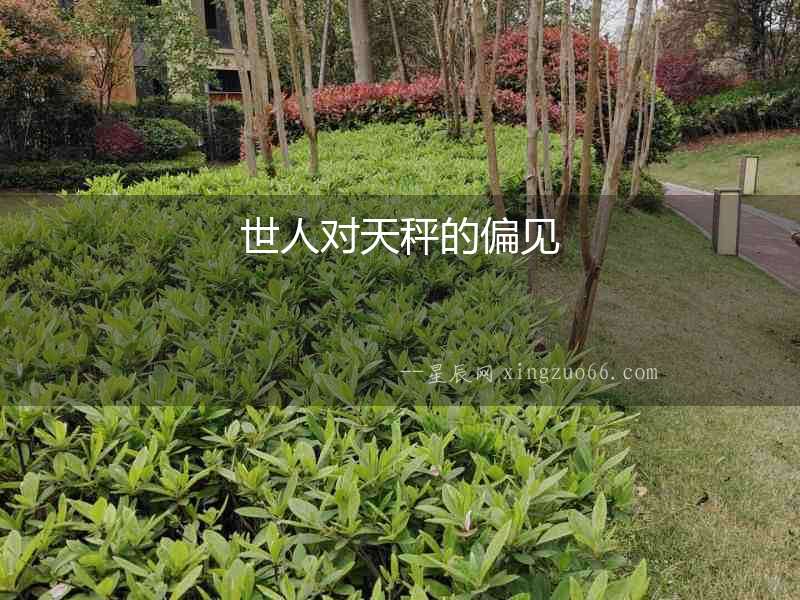 世人對天秤的偏見