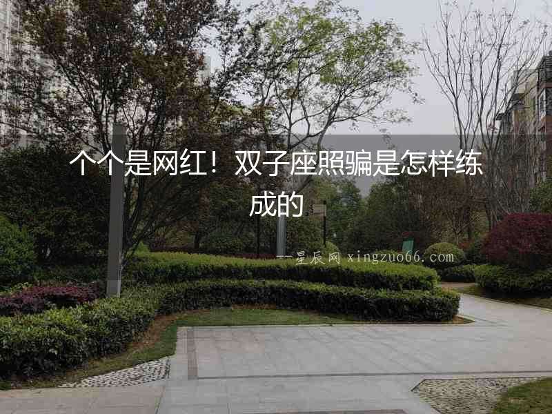 個個是網紅！雙子座照騙是怎樣練成的