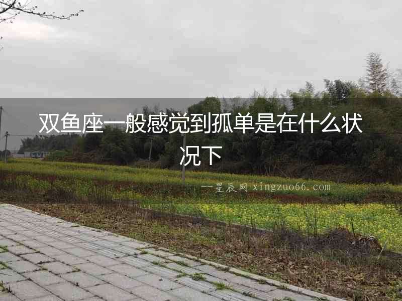 雙魚座一般感覺到孤單是在什么狀況下