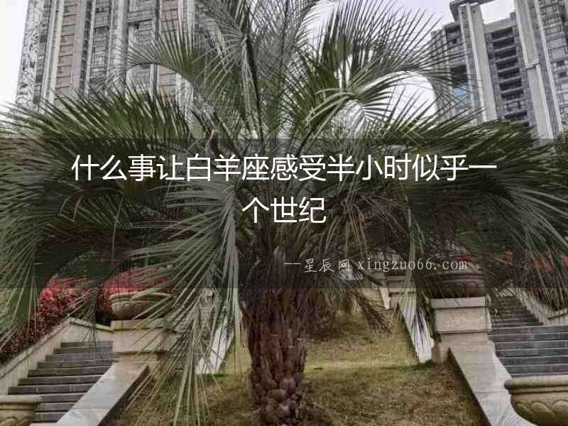 什么事讓白羊座感受半小時似乎一個世紀