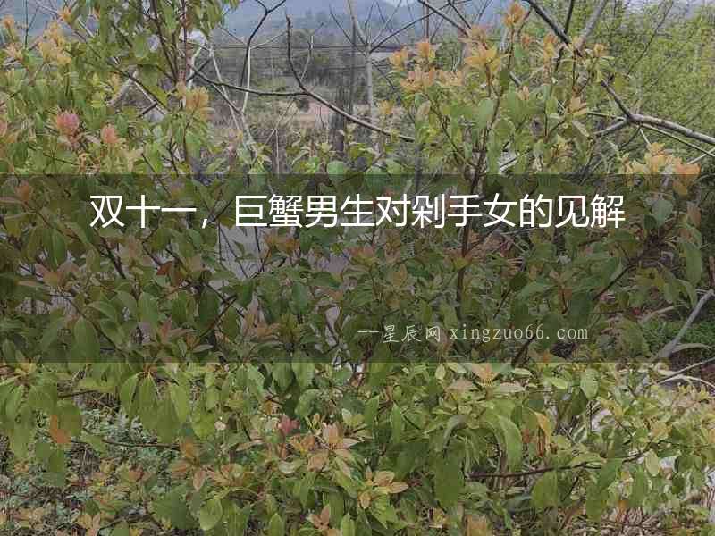 雙十一，巨蟹男生對剁手女的見解