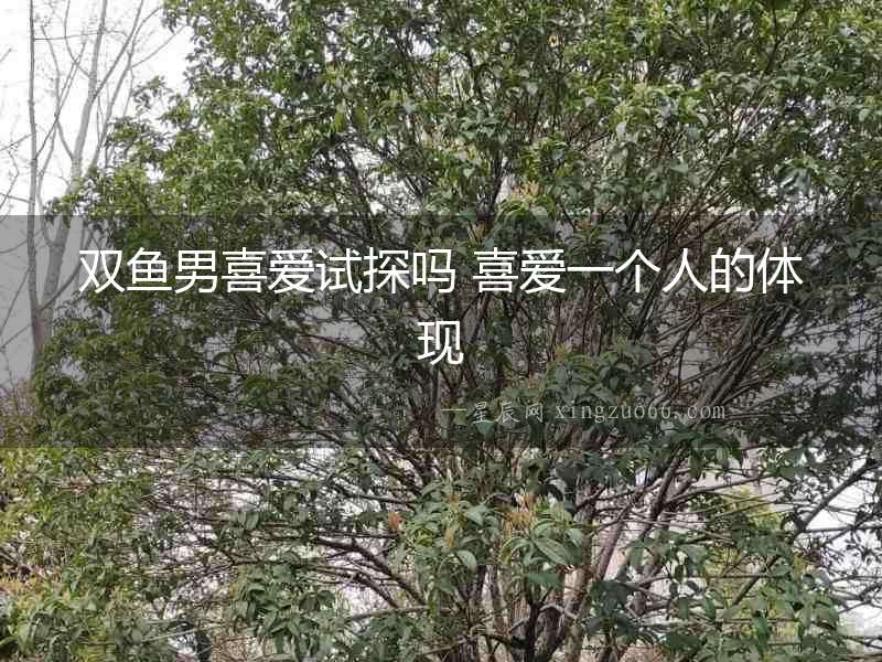 雙魚男喜愛試探嗎 喜愛一個人的體現