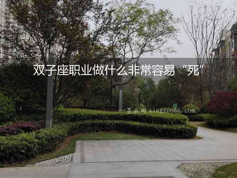 雙子座職業做什么非常容易“死”