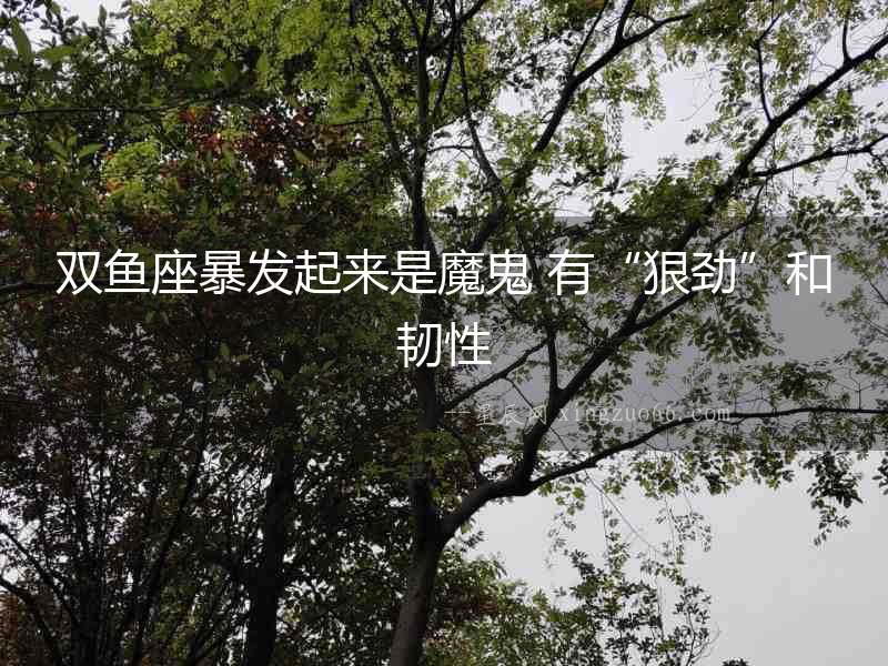 雙魚(yú)座暴發(fā)起來(lái)是魔鬼 有“狠勁”和韌性