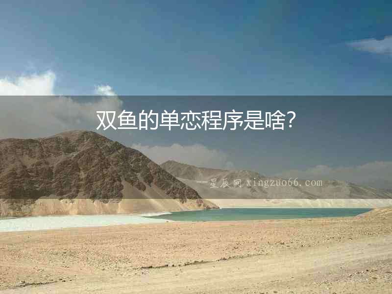 雙魚的單戀程序是啥？