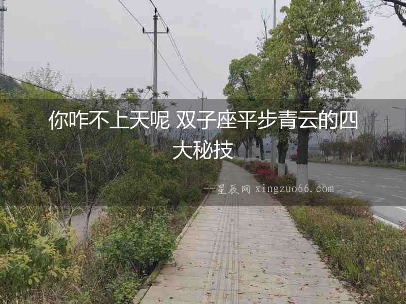 你咋不上天呢 雙子座平步青云的四大秘技