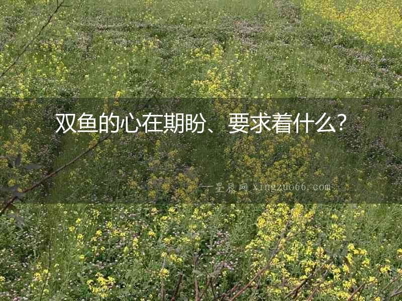 雙魚的心在期盼、要求著什么？