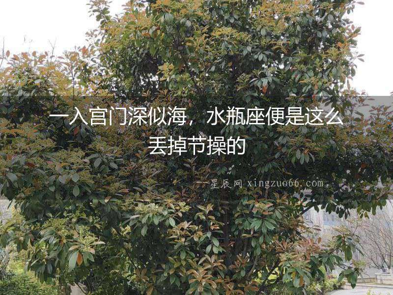 一入宮門深似海，水瓶座便是這么丟掉節(jié)操的