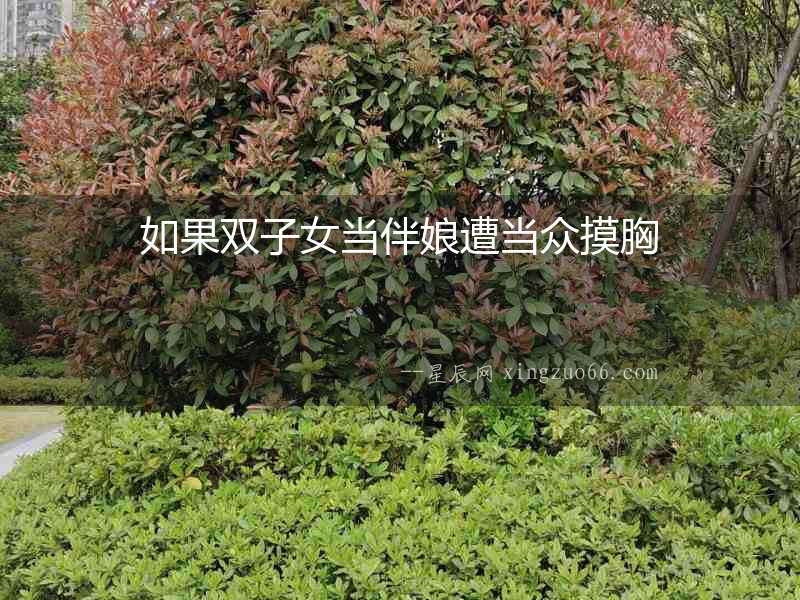 如果雙子女當伴娘遭當眾摸胸