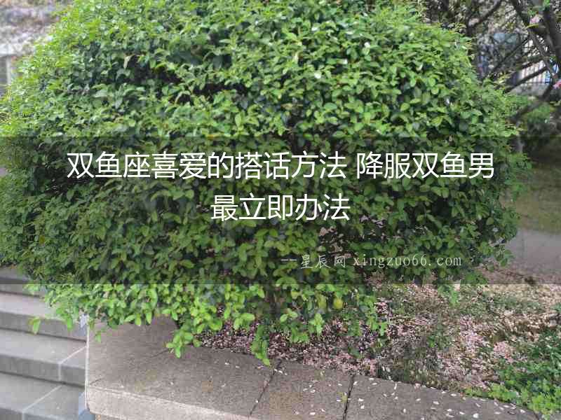 雙魚座喜愛的搭話方法 降服雙魚男最立即辦法