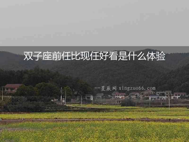 雙子座前任比現任好看是什么體驗