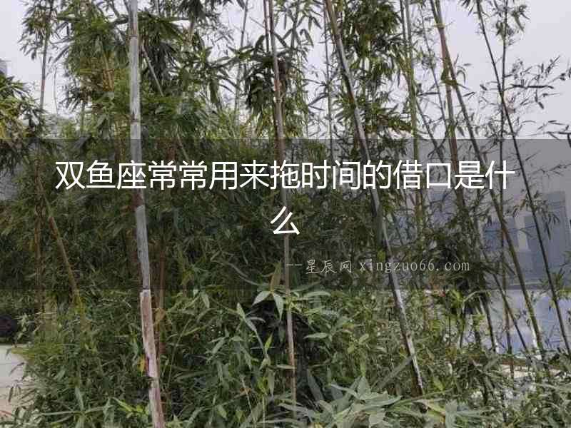 雙魚座常常用來拖時間的借口是什么