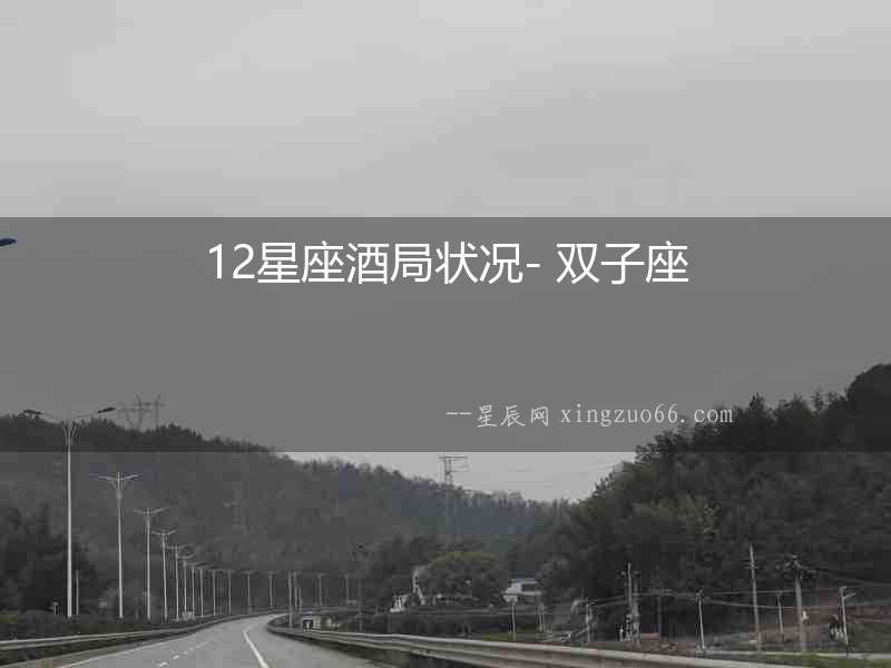 12星座酒局狀況- 雙子座