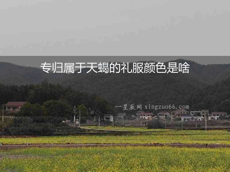 專歸屬于天蝎的禮服顏色是啥