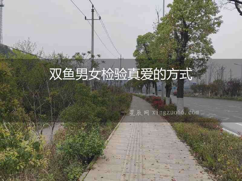 雙魚男女檢驗真愛的方式