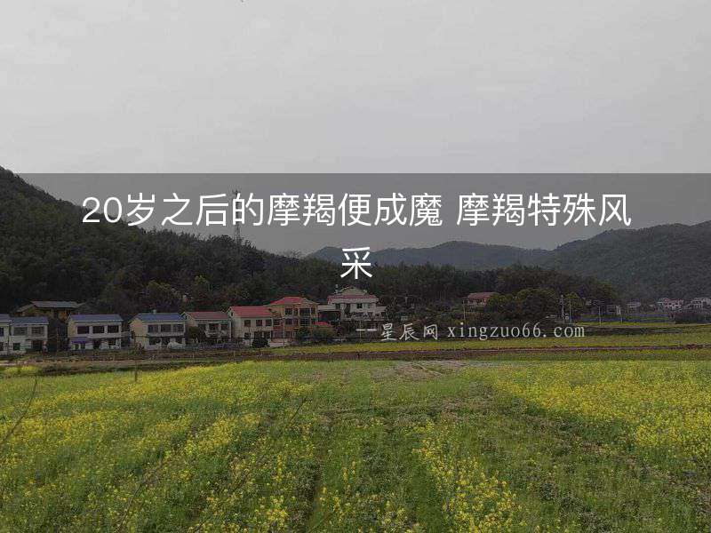 20歲之后的摩羯便成魔 摩羯特殊風采