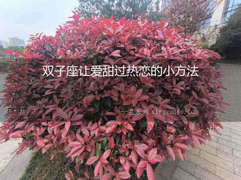 雙子座讓愛甜過熱戀的小方法