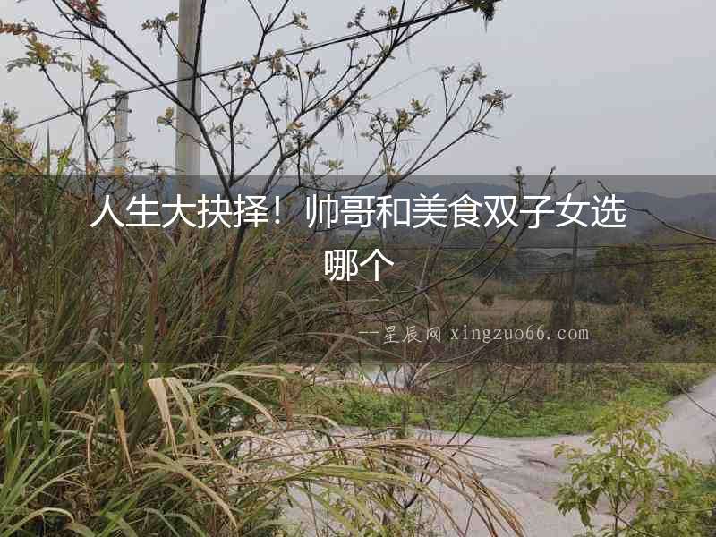 人生大抉擇！帥哥和美食雙子女選哪個